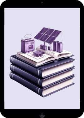 E-book no iPad mostrando o sistema off-grid